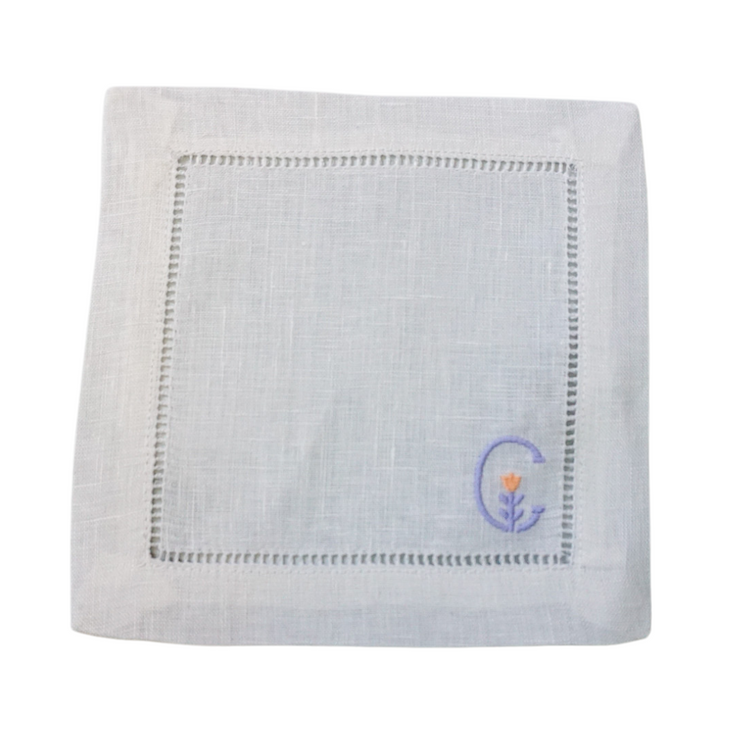 Spring Monogram Cocktail Napkin Set