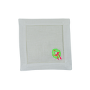Festive Wreath Linen Cocktail Napkins — Set of 4