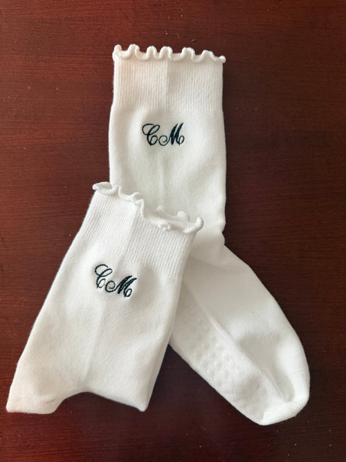 Custom Monogram Pilates Grip Socks