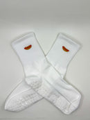Hot Dog Embroidered Pilates Grip Socks